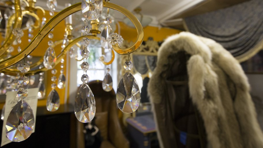 Fur coat and crystal chandelier antiques for appraisal